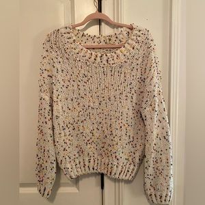 Rainbow popcorn knit sweater